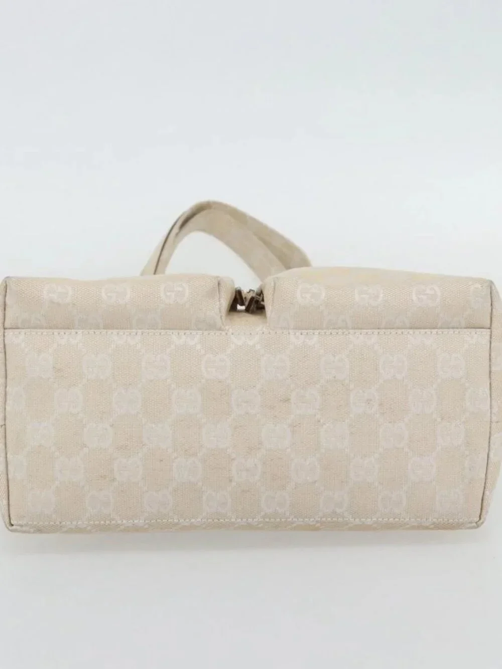 GUCCI GG Canvas Tote Bag Ivory 002 1076 2684 Auth 182212